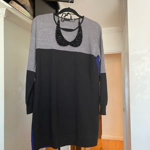 Love Mochino 3 Tone dress. Wool. Medium Size
